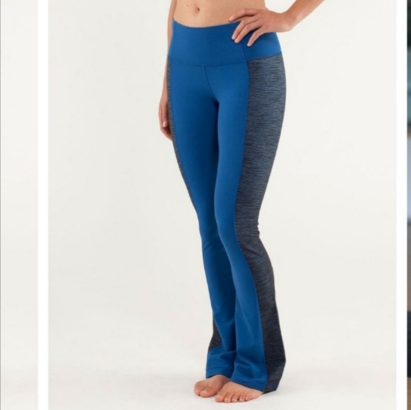 LULULEMON BARRE PULSE PANT LIMITLESS BLUE/REVERSIBLE SLUB DENIM LIMITLESS BLUE 4 - Picture 2 of 15